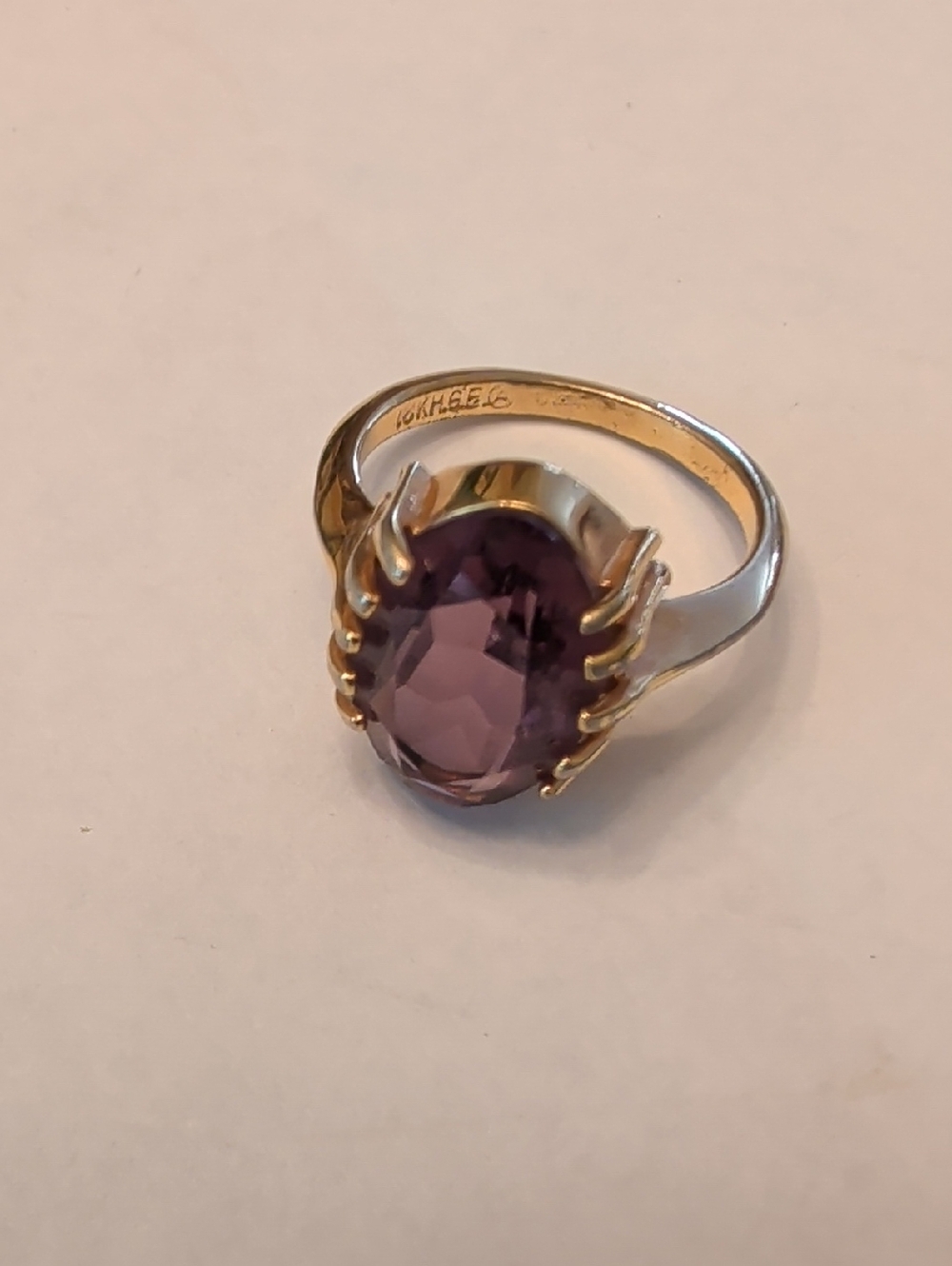 Gold Plated Purple Stone Ring